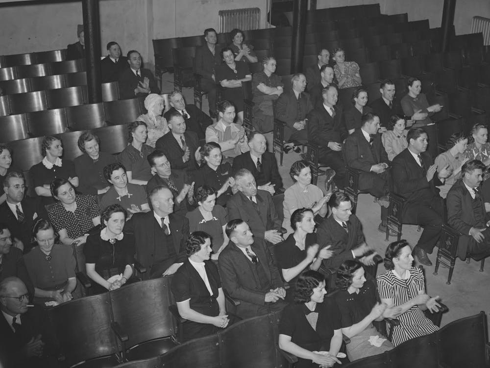 Jaycee Members And Their Wives Listening To The Program Which Followed Supper