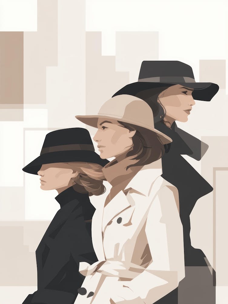 Three Women In Hats 3