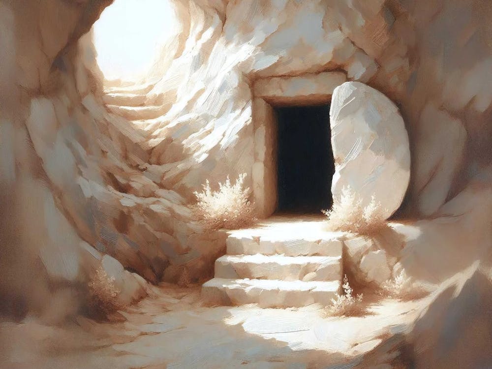 He Is Risen, Christian Easter Art, The Tomb Is Empty, Digital Jesus Art, Bible Digital Art, Easter Png, Christian Printable, Bible Printable