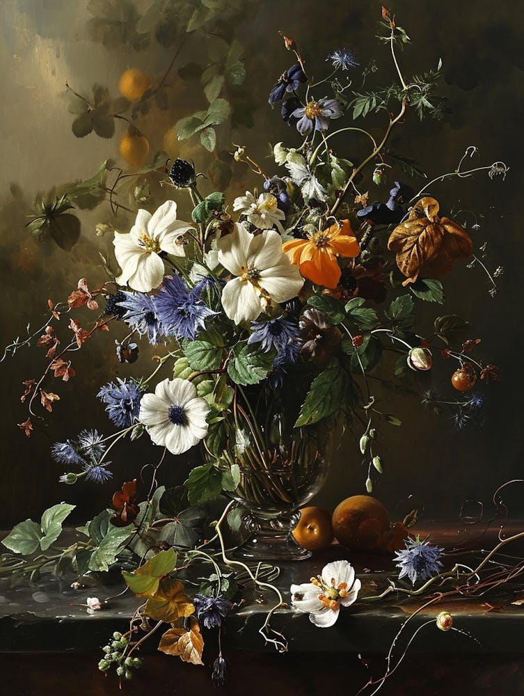 Baroque Floral Still Life Veronica Flower 1