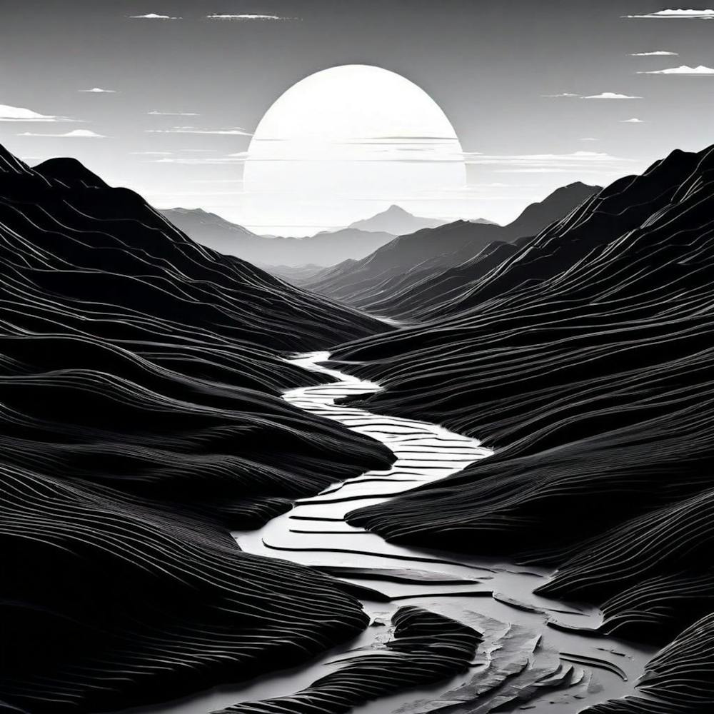 Black And White Landscape