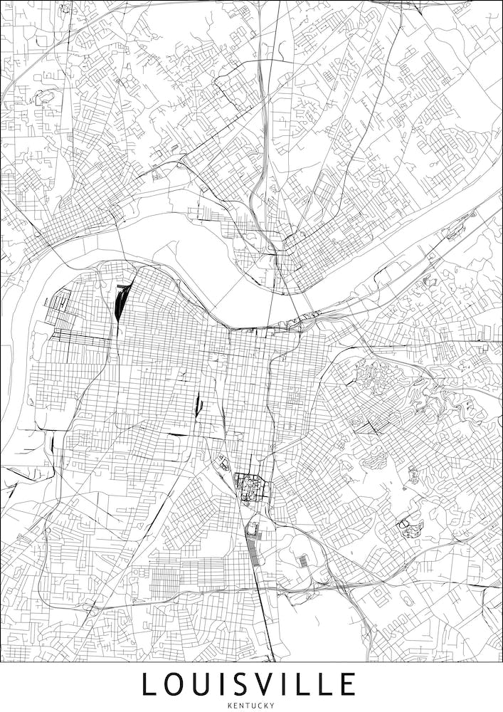 Louisville White Map