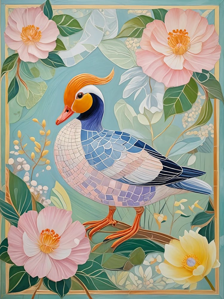 Duck Amongst The Flowers