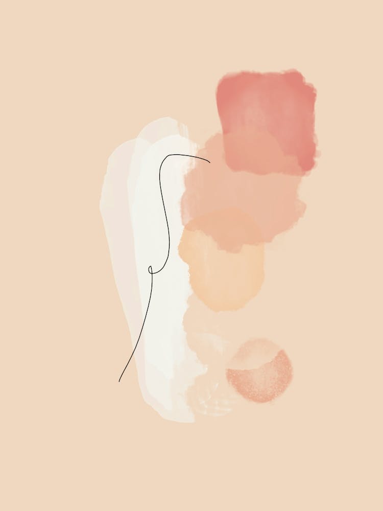 Peach Fuzz Modern Painting