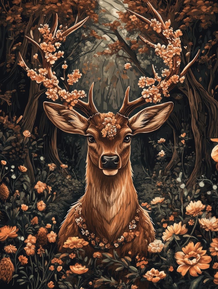 Hirsch im Wald 1