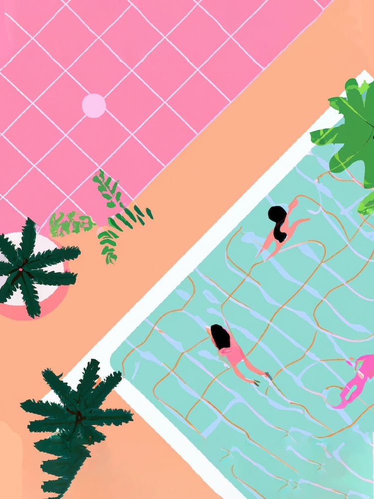 Swimming At The Hotel Pool