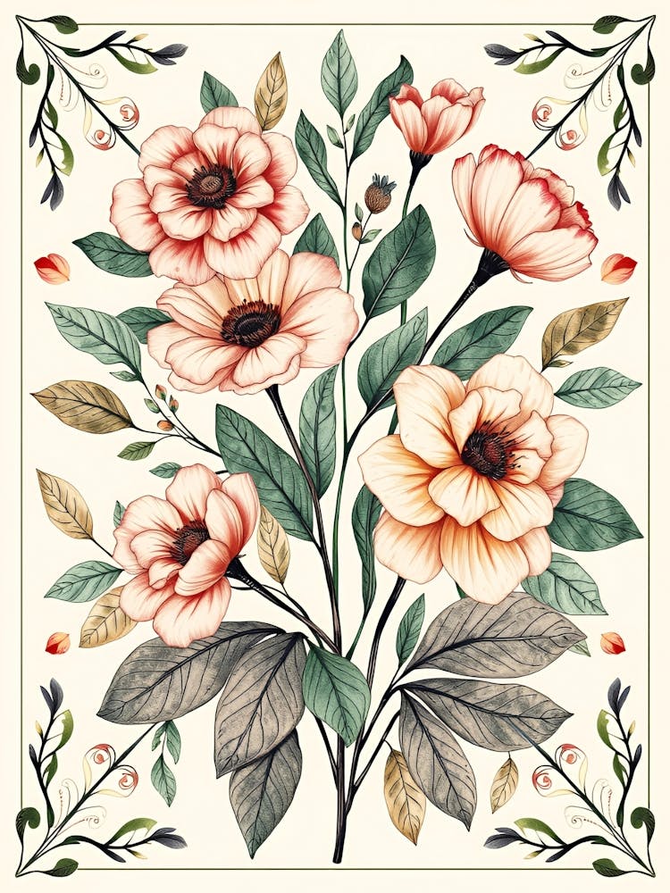 Watercolor Floral Pattern 1