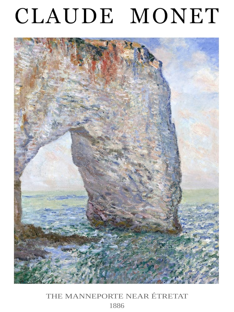 Claude Monet The Manneporte Près D'Étretat (1886) Affiche