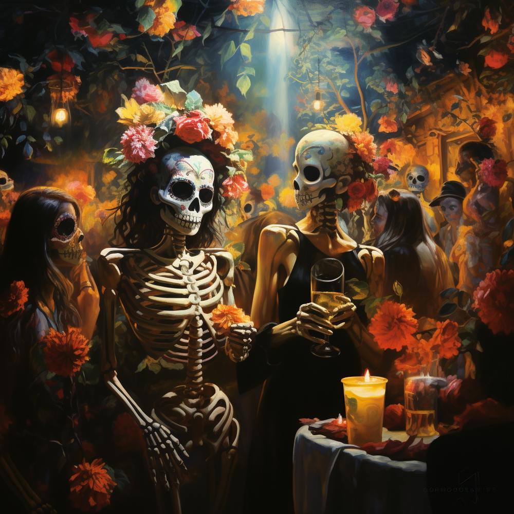 Day Of The Dead Party Woman