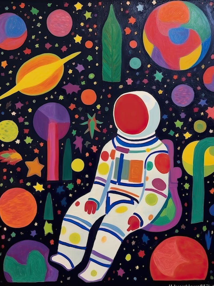 Astronaut Colourful Illustration 6