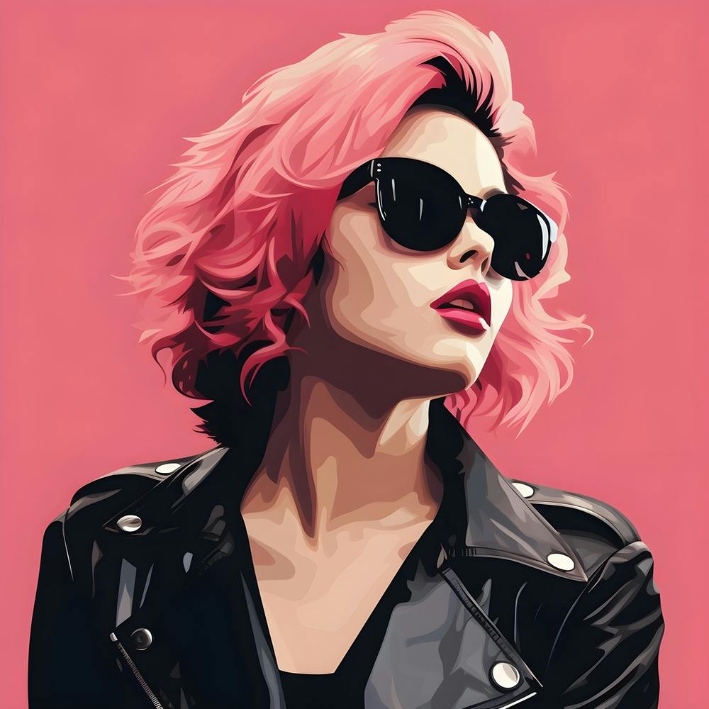 Pink Haired Woman