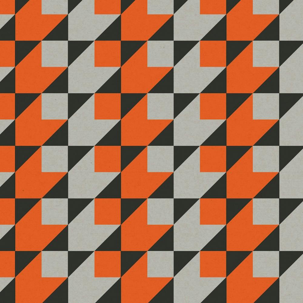 Bauhaus Geometric Orange
