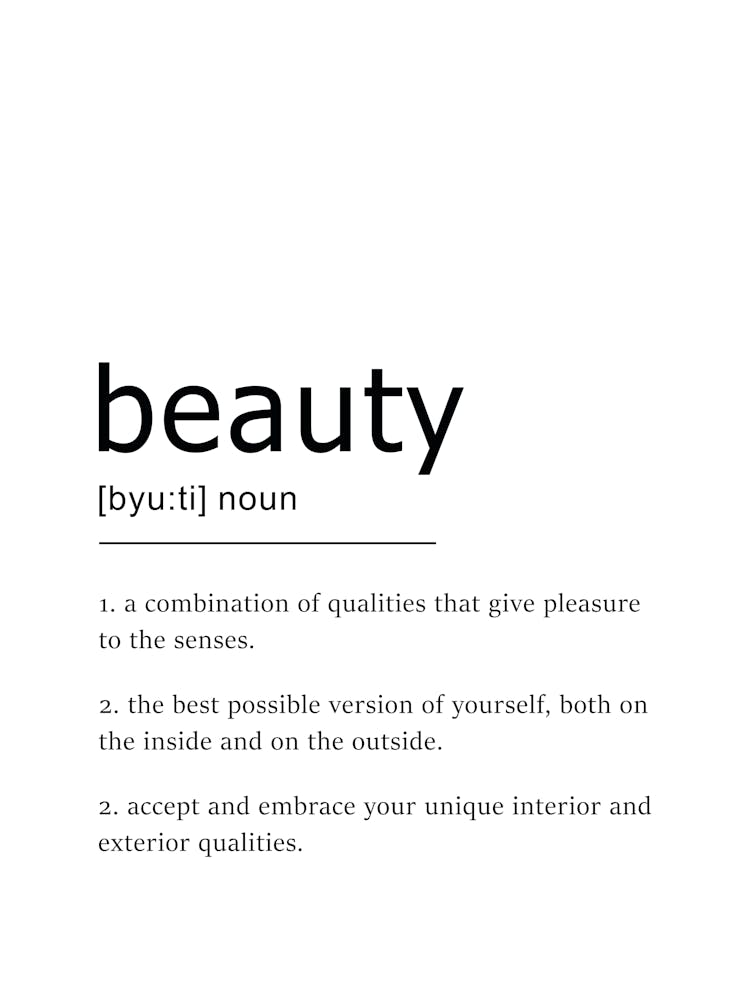 Beauty Definition Poster - Dictionary