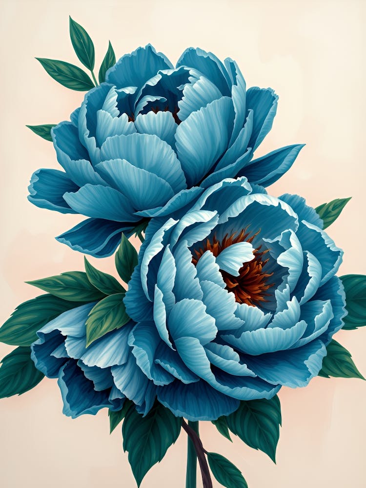 Blue Peonies 2