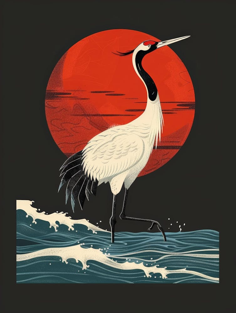 Crane In The Water