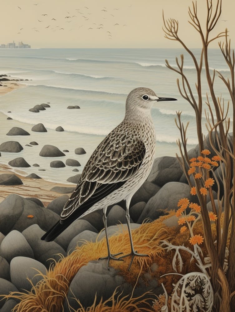 Dark And Moody Botanical Grey Plover 3