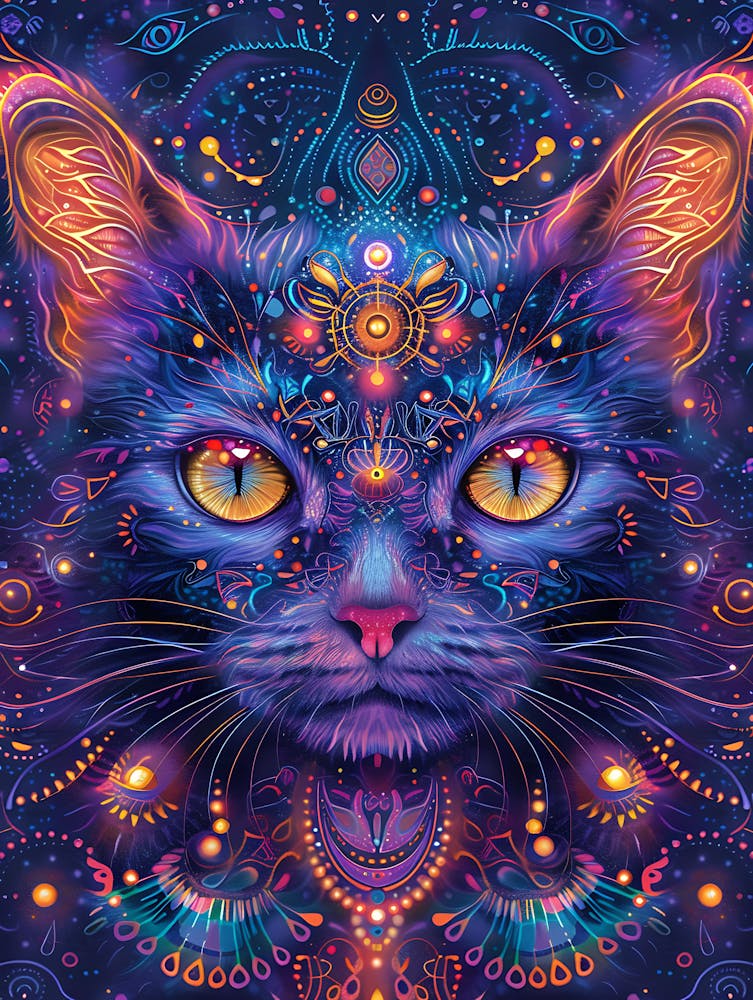 Psychedelic Cat 12