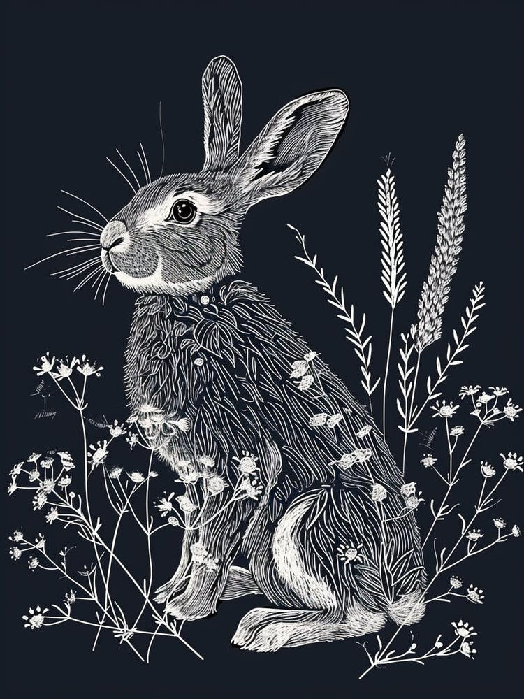 Dutch Rabbit Minimalist Illustration 3