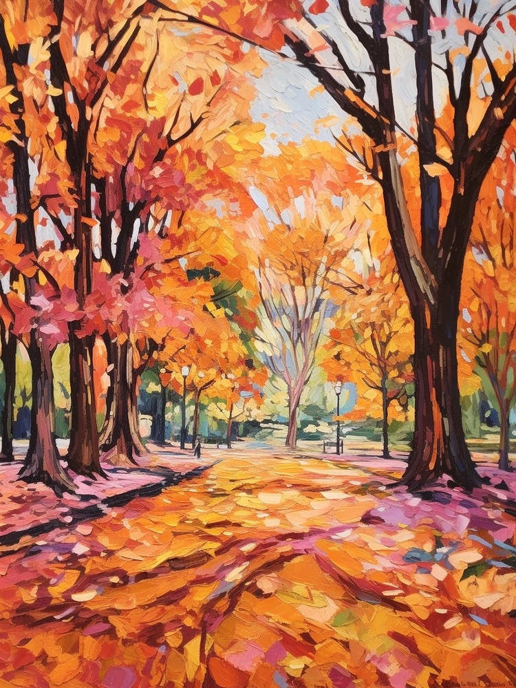 Autumn Gardens Painting Royal Botanic Gardens Sydney 4