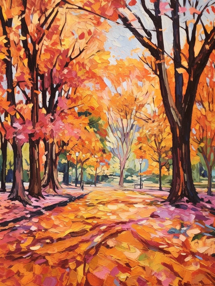 Autumn Gardens Painting Royal Botanic Gardens Sydney 4