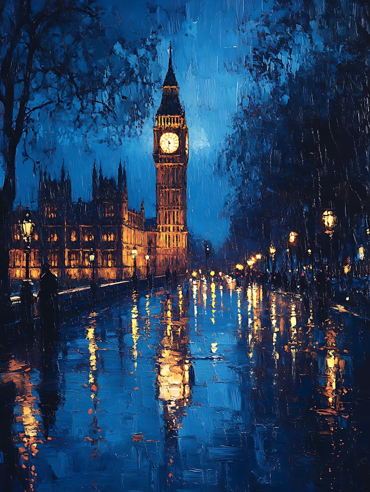 Fantasy Rainy Night In London 16