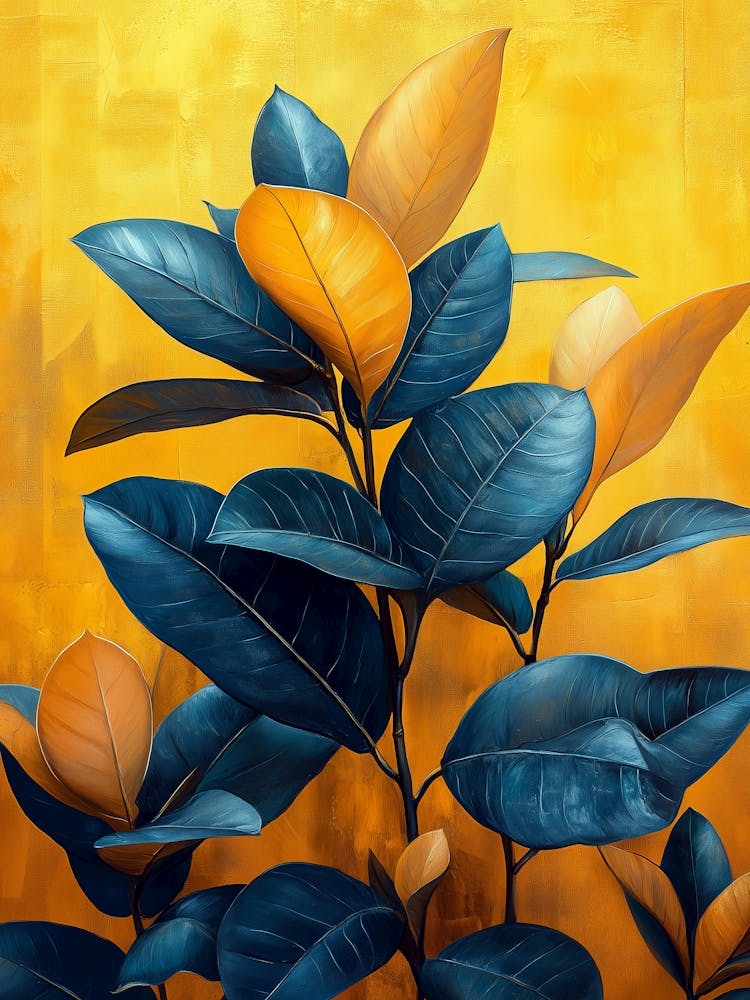 Blue And Yellow Leaves