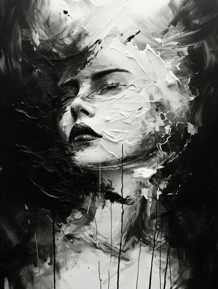 Silence Abstract Black And White 13