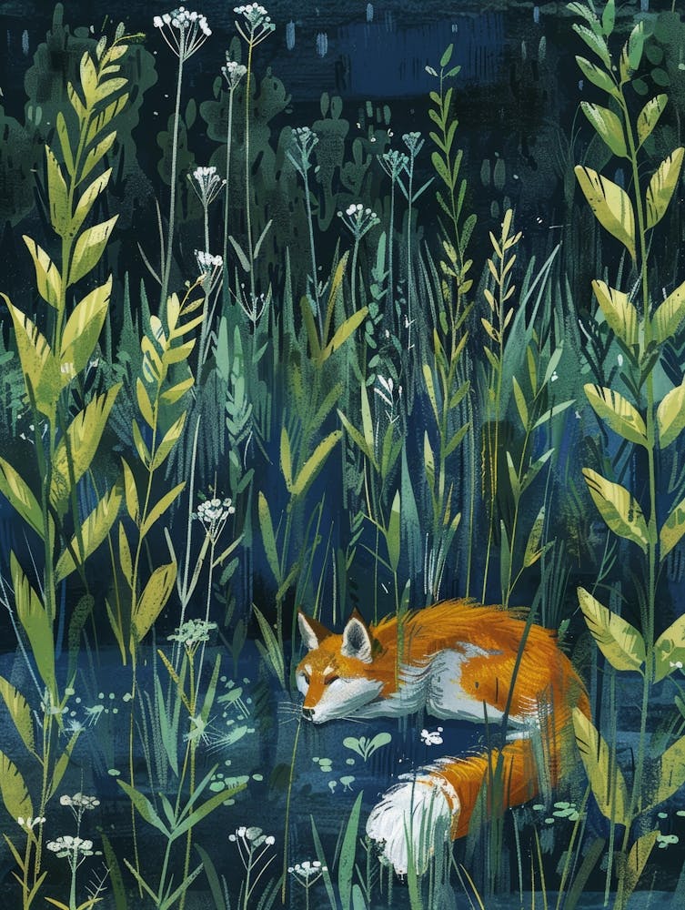 Fox In The Grass