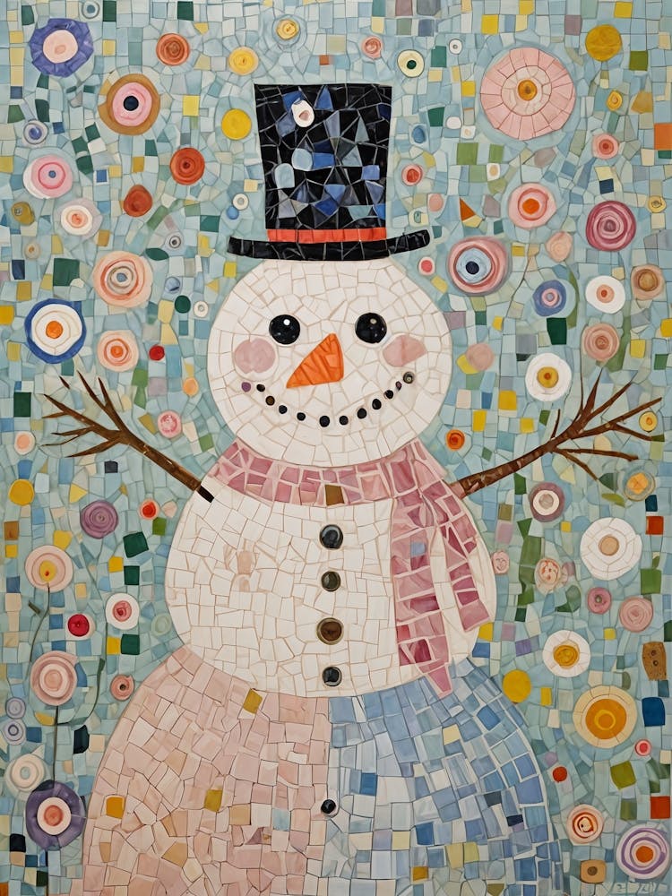 Jubilant Mosaic Snowman