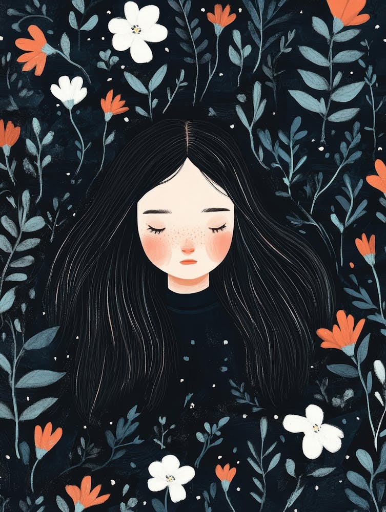 Girl In Flowers 4