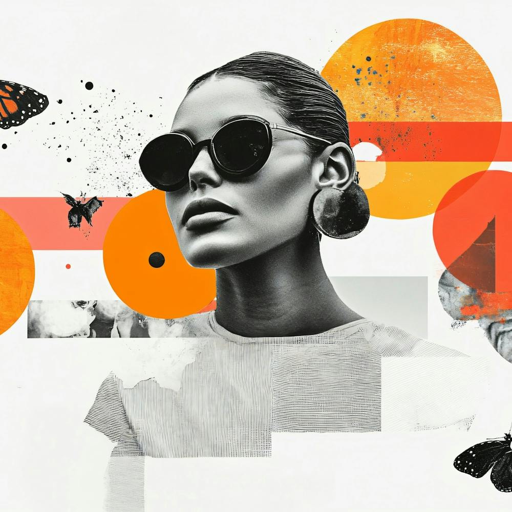 Abstract Portrait Of A Woman Collage