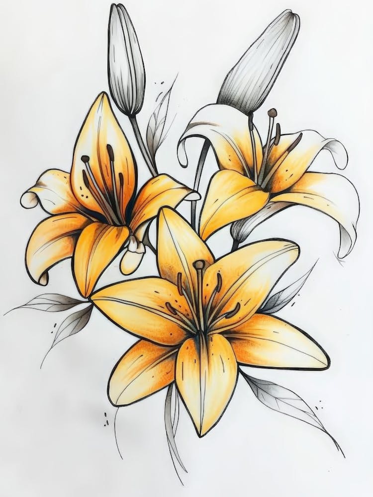 Gelbe Lilien 1
