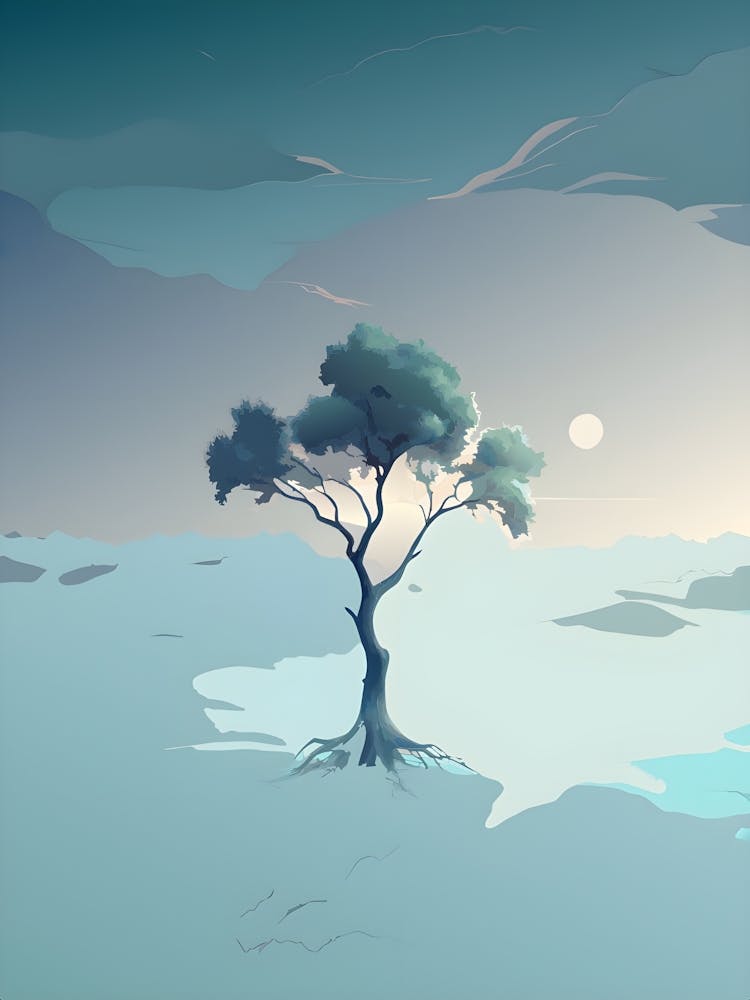 Lone Tree In The Snow 3