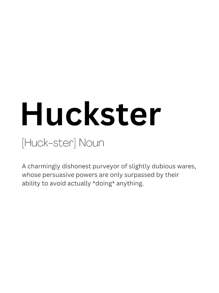 Huckster Definition Meaning 1