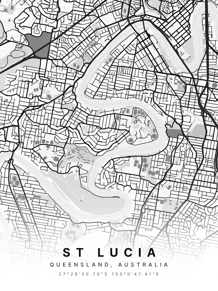 Saint Lucia Caribbean Light Map