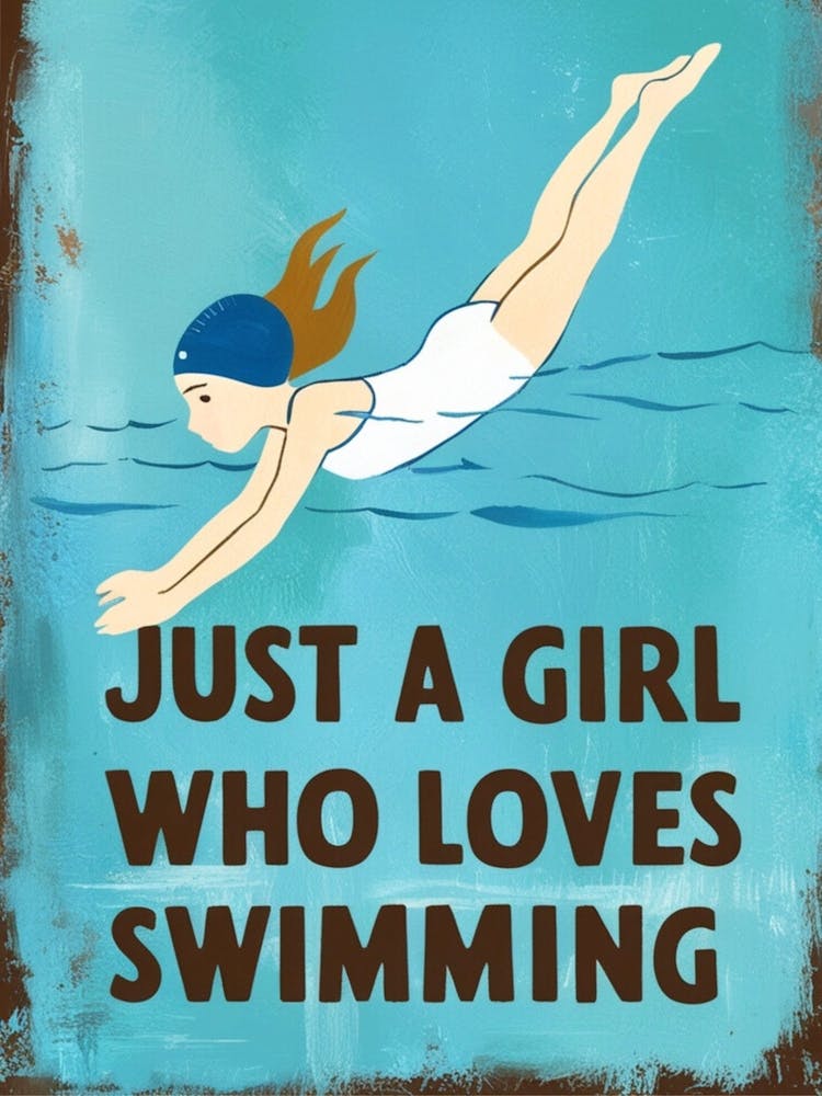 Nur ein Mädchen, das Schwimmen liebt 7