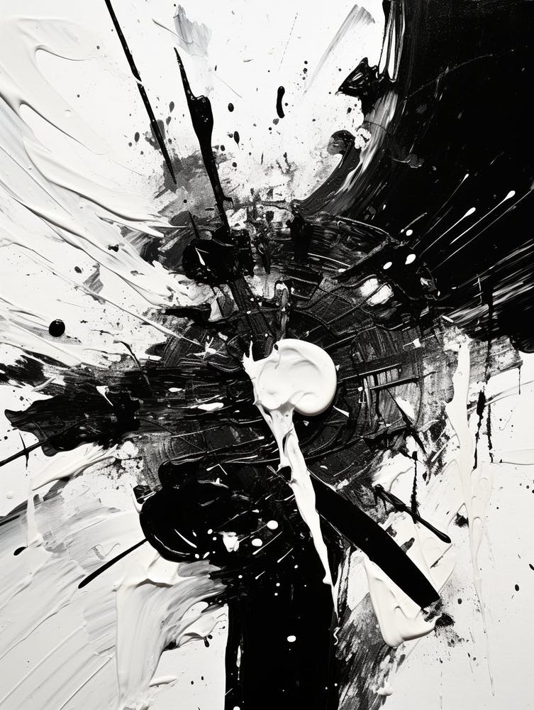 Rebellion Abstrakt Schwarz Und Weiß 1