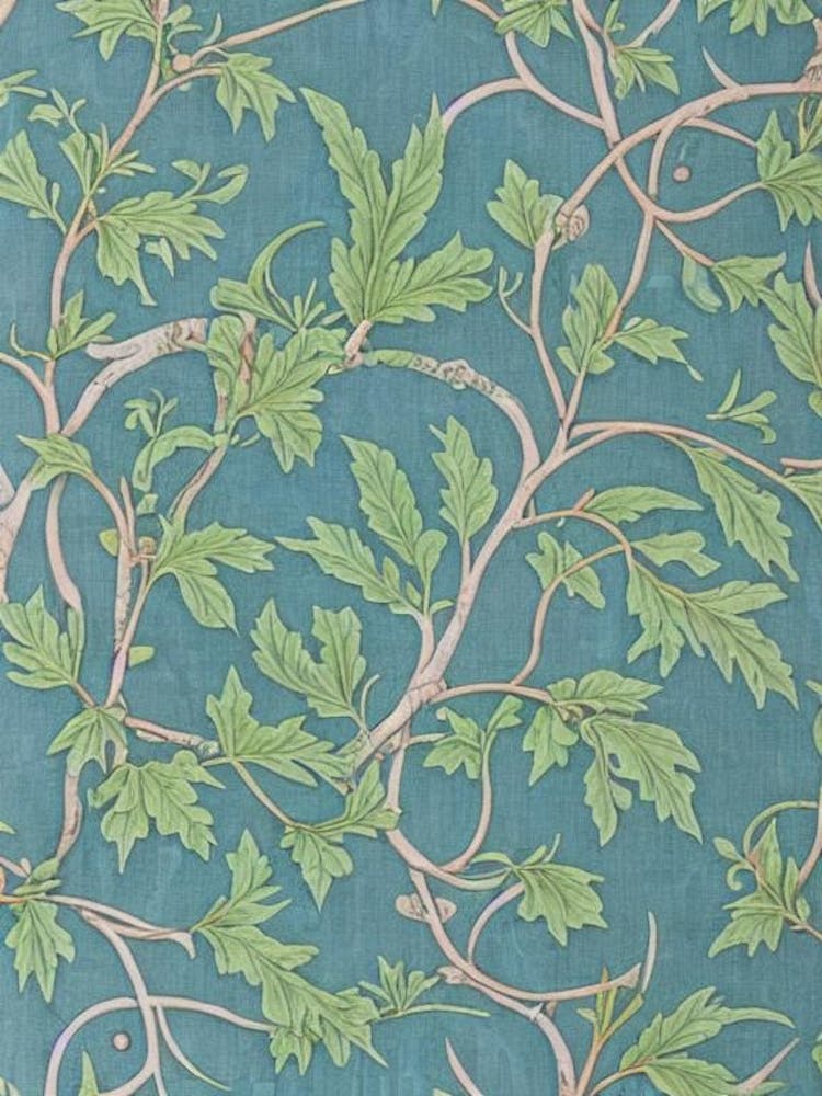 Scarlet Oak tree Vintage Botanical