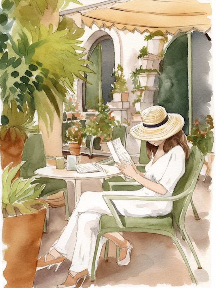 Reading In Positano