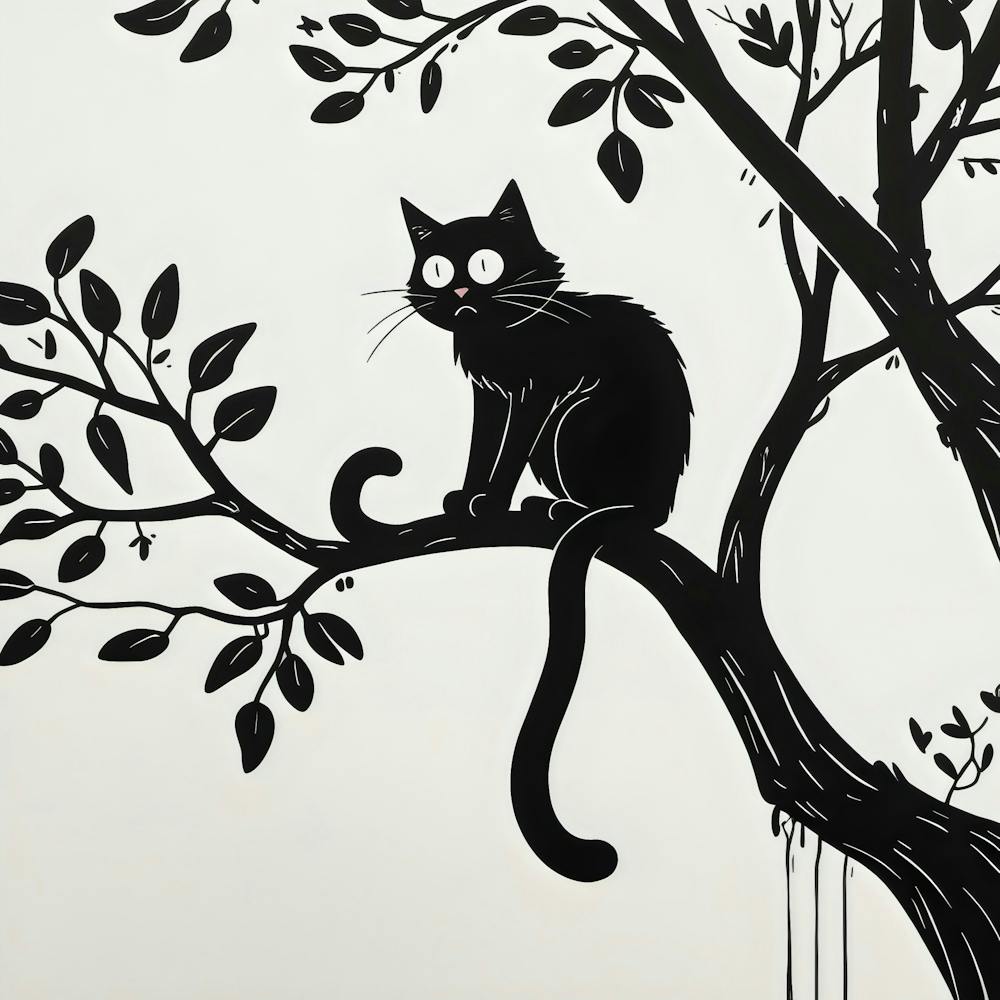 Cat In Tree 1