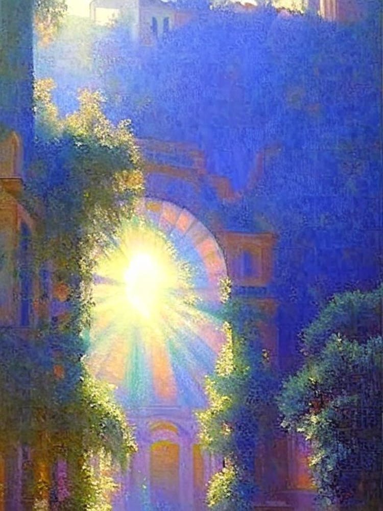 Villa D Este, Italy Classic Painting