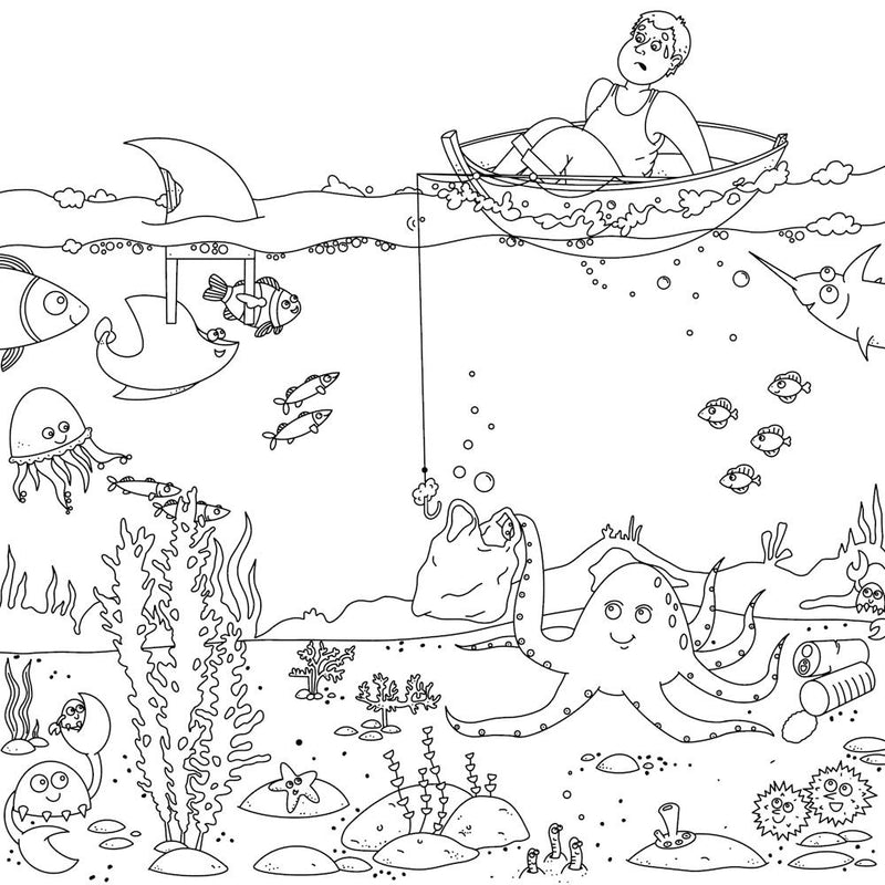 Sea life coloring page