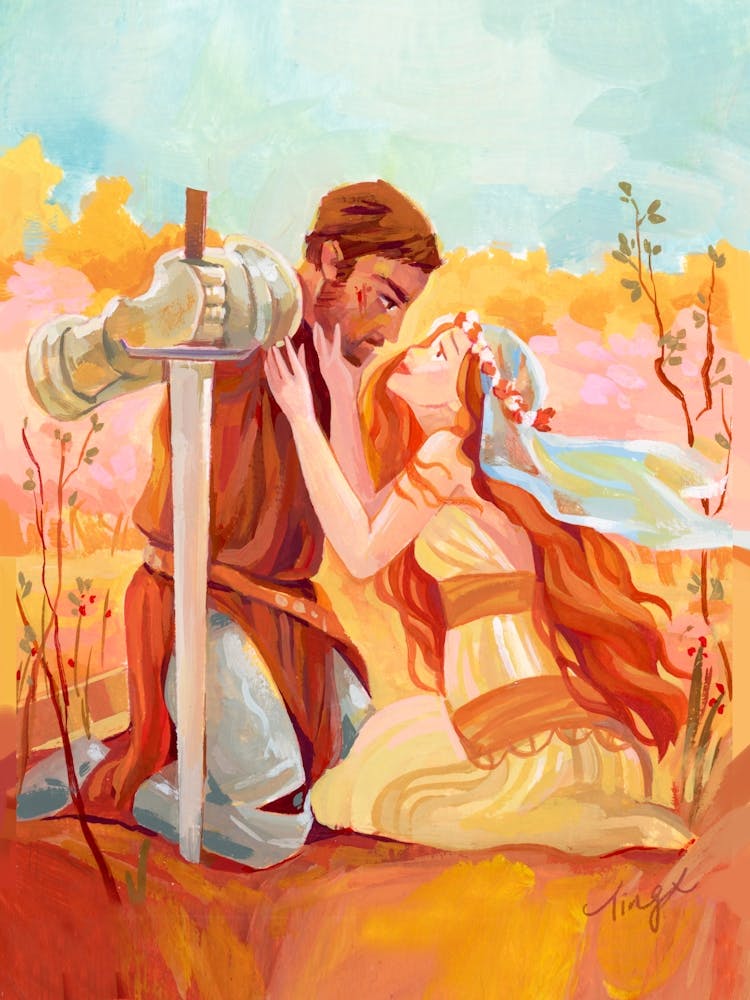 Gouache Illustration Love 1