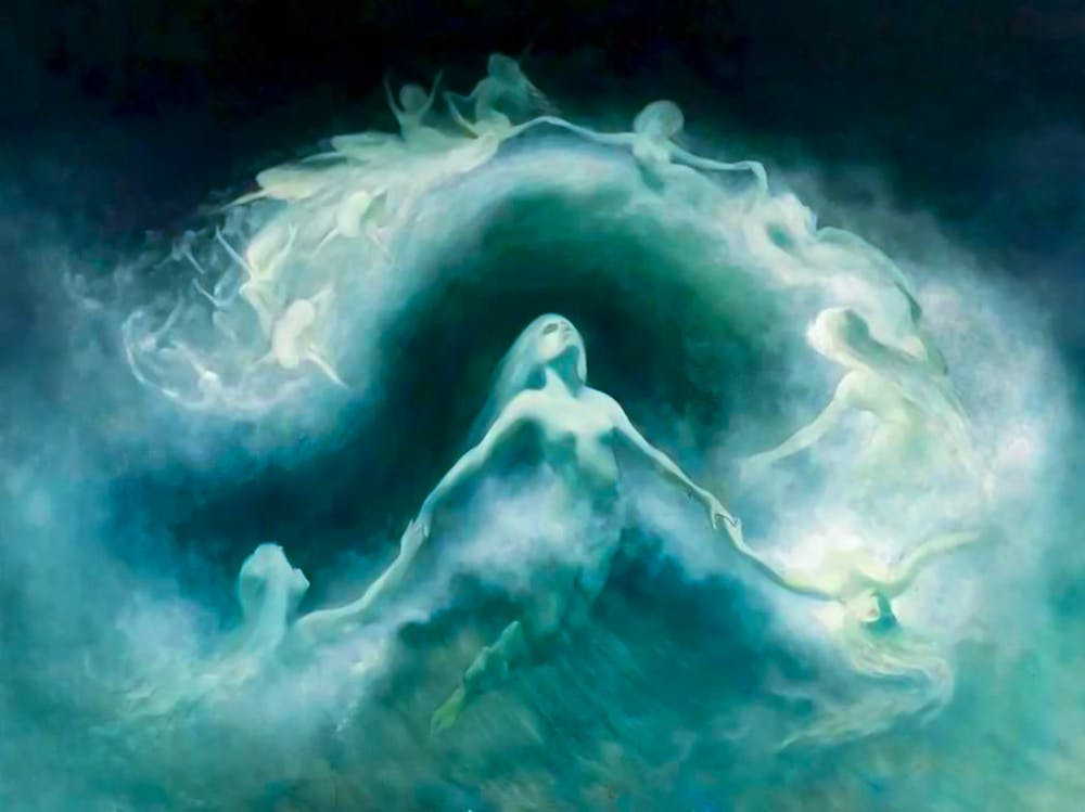 Mermaids Dancing in the Sea by Karl Wilhelm Diefenbach (1851-1913) Oil Painting | Mystical Art HD Remastered Immaculate