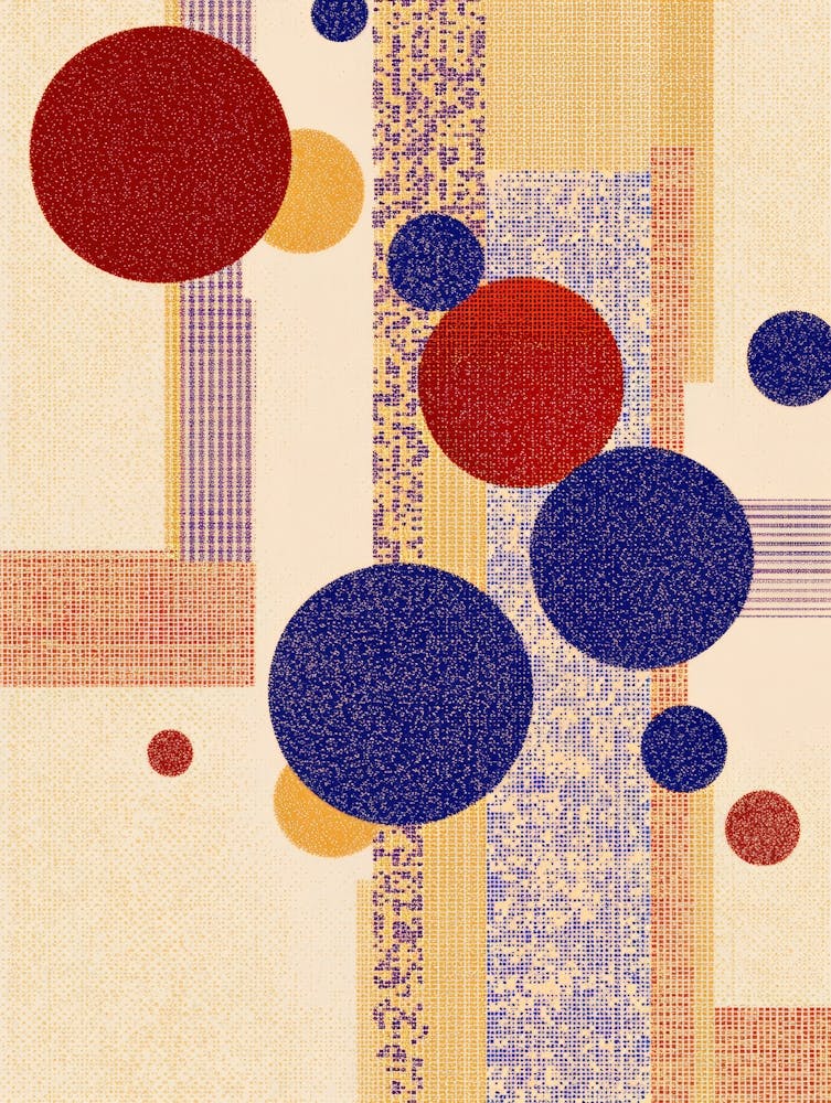 illustration featuring large and small circles 1