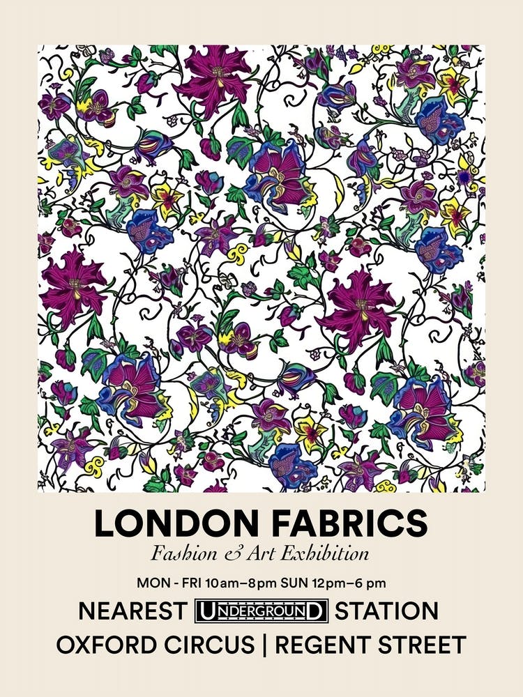 Poster Tulip Tide London Fabrics Blumenmuster 3