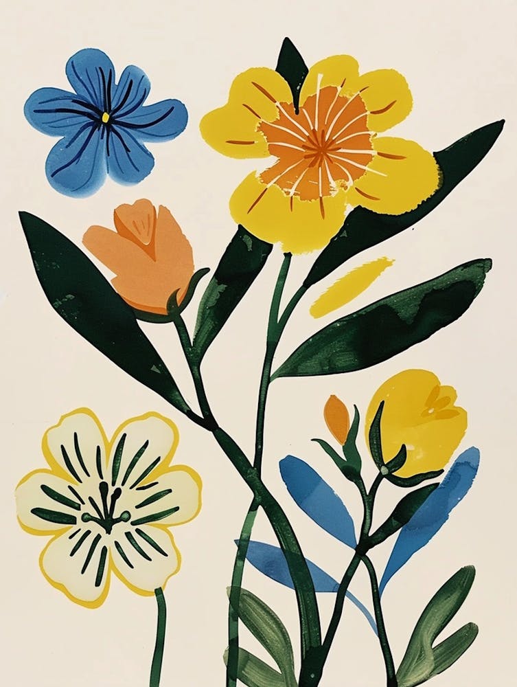 Painted Florals Evening Primrose 1