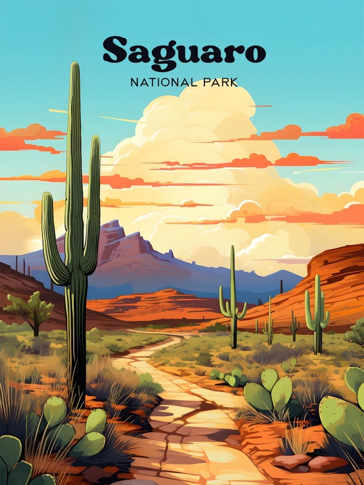 Saguaro National Park 3 Travel Poster 3 4 Resize