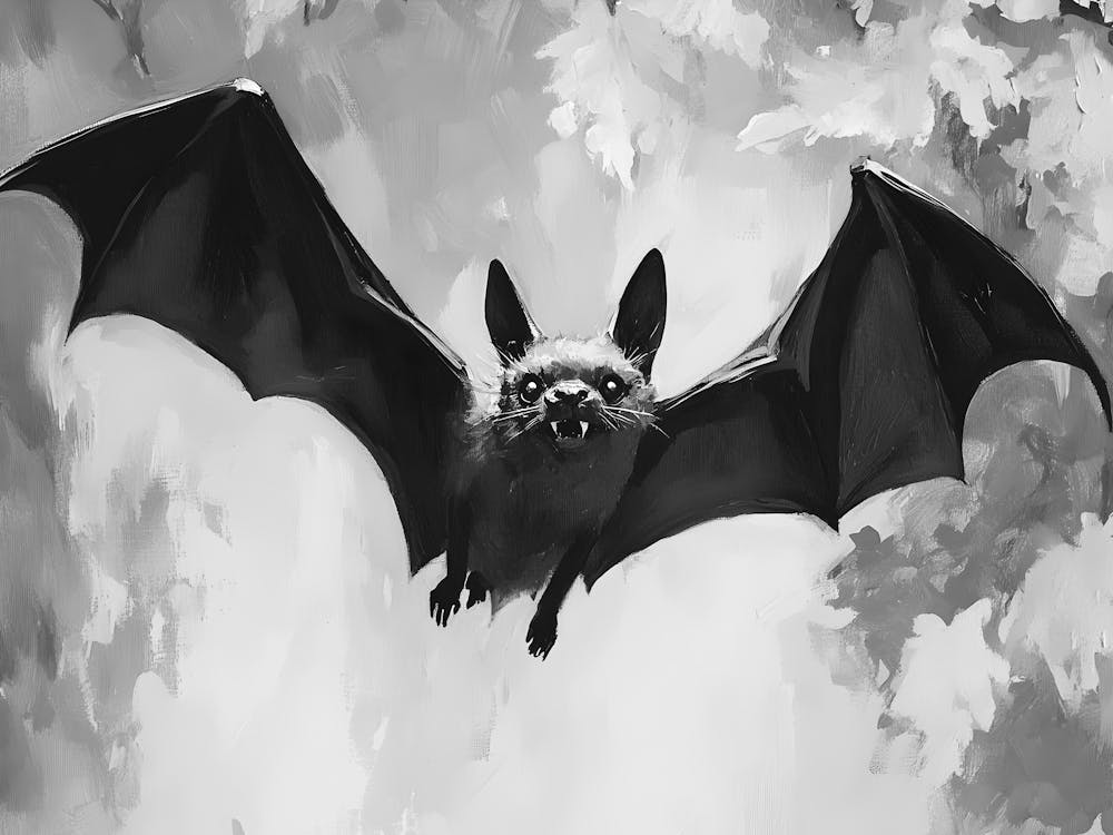 Bat In Flight