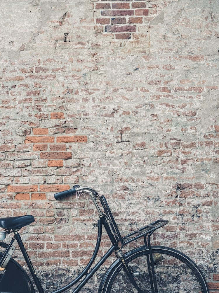 Dutch Black Bike At The Wall